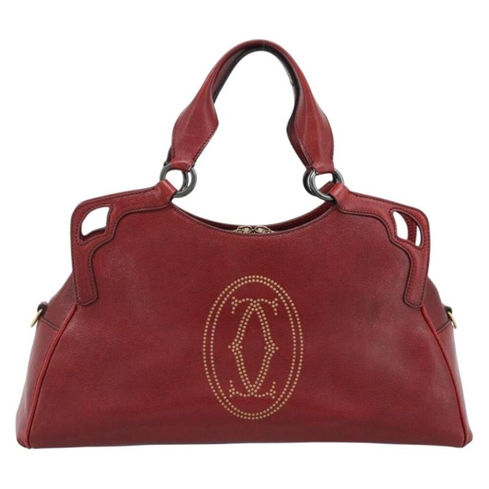 Cartier Marcello Leather Red Leather Handbag